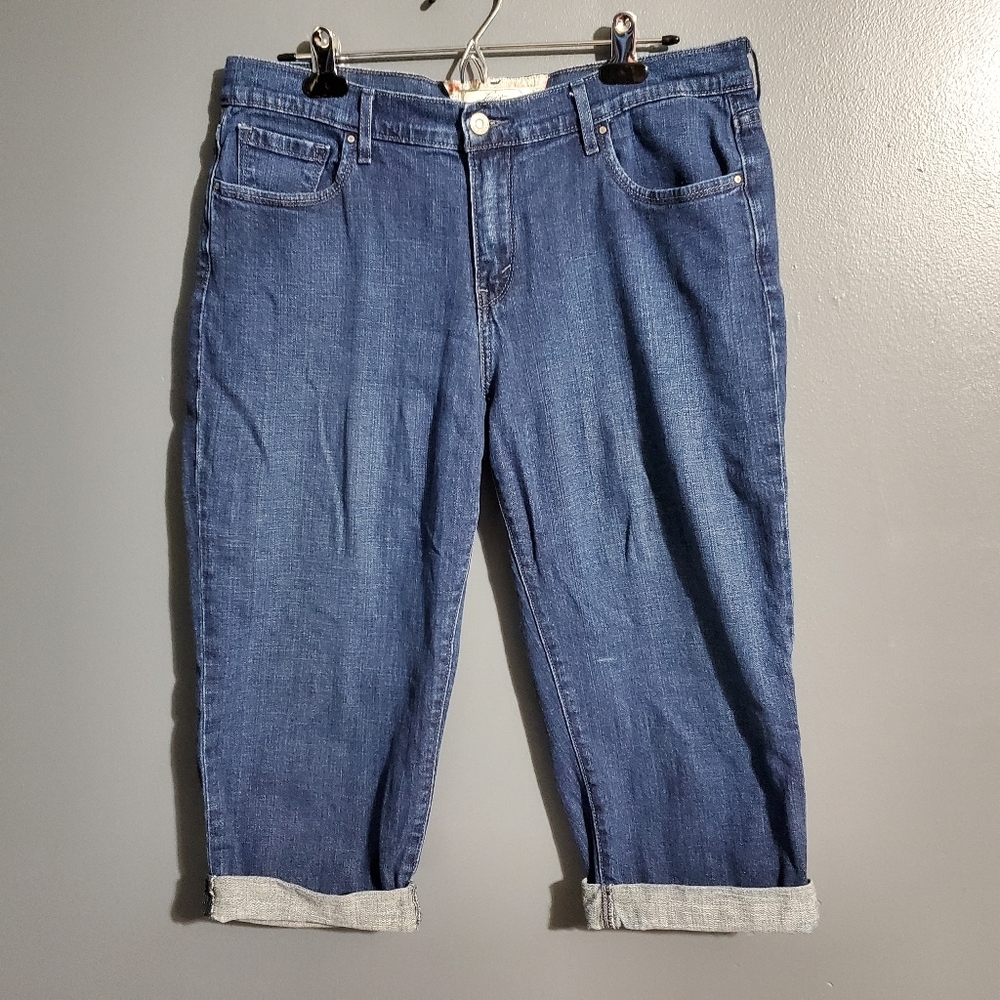 Levi's Womens Blue Capri Jeans Classic Fit Size 12